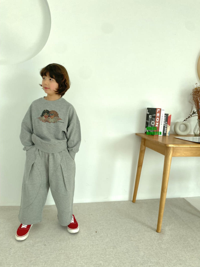 Dress Monster - Korean Children Fashion - #kidsshorts - Angel Sweat Shirt - 4