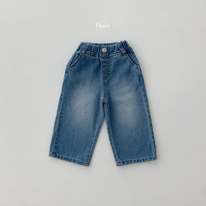 Dsaint - Korean Children Fashion - #littlefashionista - Mz Wide Denim Pants - 2