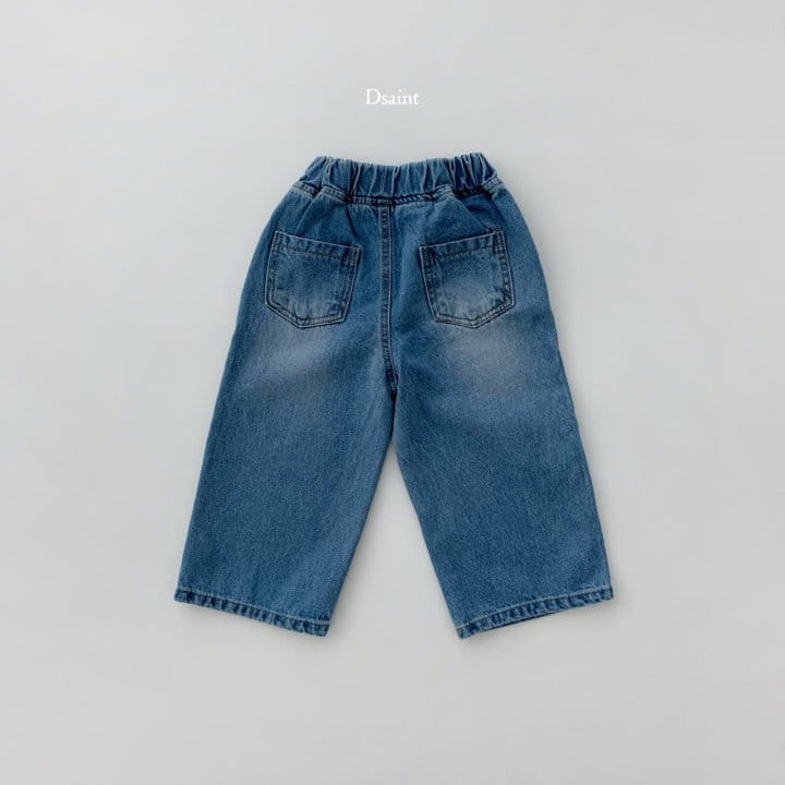 Dsaint - Korean Children Fashion - #magicofchildhood - Mz Wide Denim Pants - 3