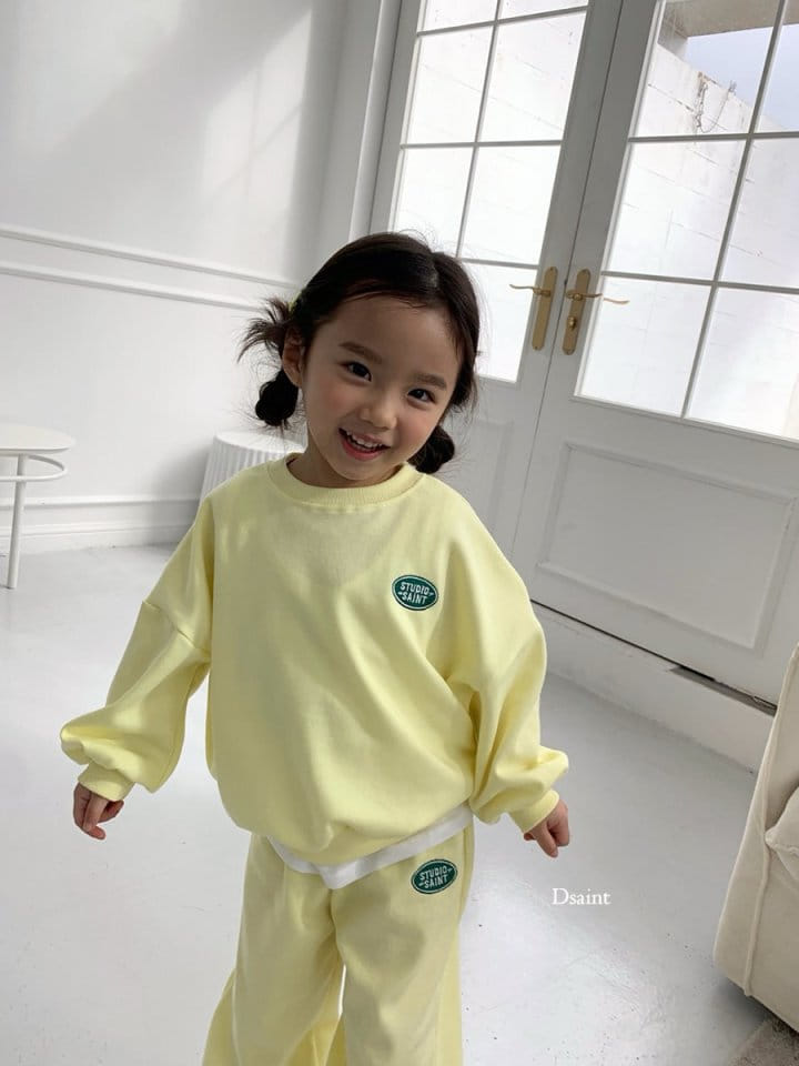 Dsaint - Korean Children Fashion - #prettylittlegirls - Circle Stu Embroidery Top Bottom Set - 9