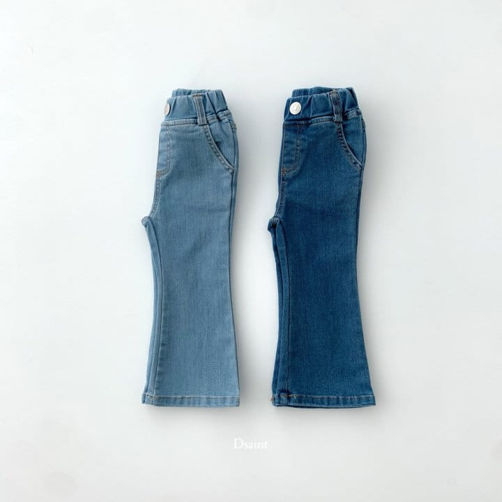 Dsaint - Korean Children Fashion - #prettylittlegirls - Boots Cut Span Denim Pants - 2