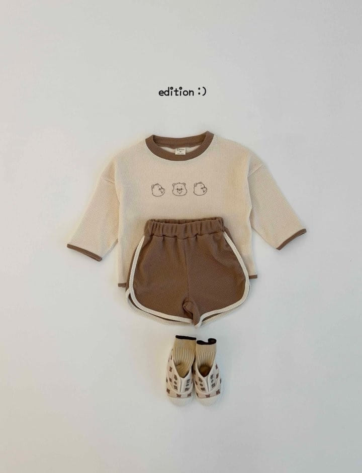Edition - Korean Children Fashion - #Kfashion4kids - Baby Bear Waffle Top Bottom Set - 8