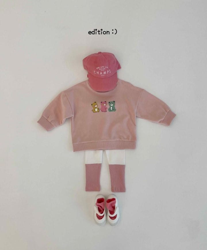 Edition - Korean Children Fashion - #childofig - Jelly Bear Leggings Top Bottom Set - 2