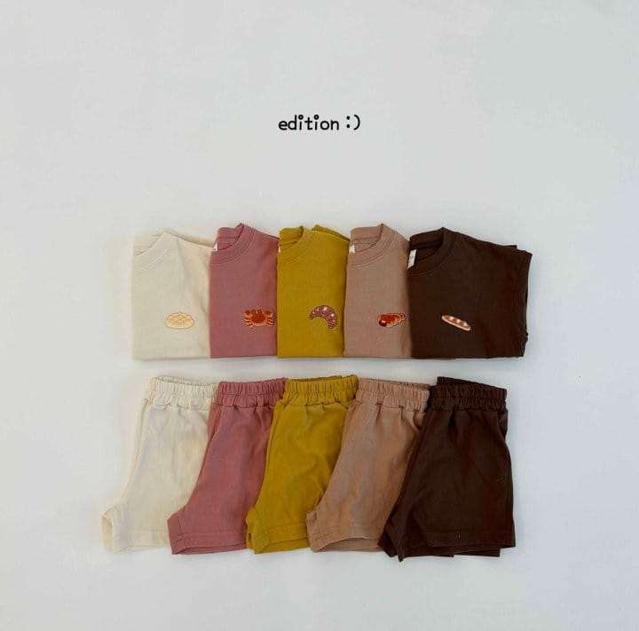 Edition - Korean Children Fashion - #childofig - Bbang Embroidery Single Top Bottom Set
