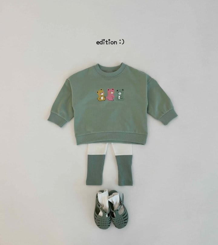 Edition - Korean Children Fashion - #childofig - Jelly Bear Leggings Top Bottom Set - 4
