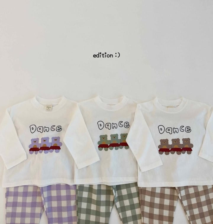 Edition - Korean Children Fashion - #discoveringself - Dancer Check Pants Top Bottom Set - 2