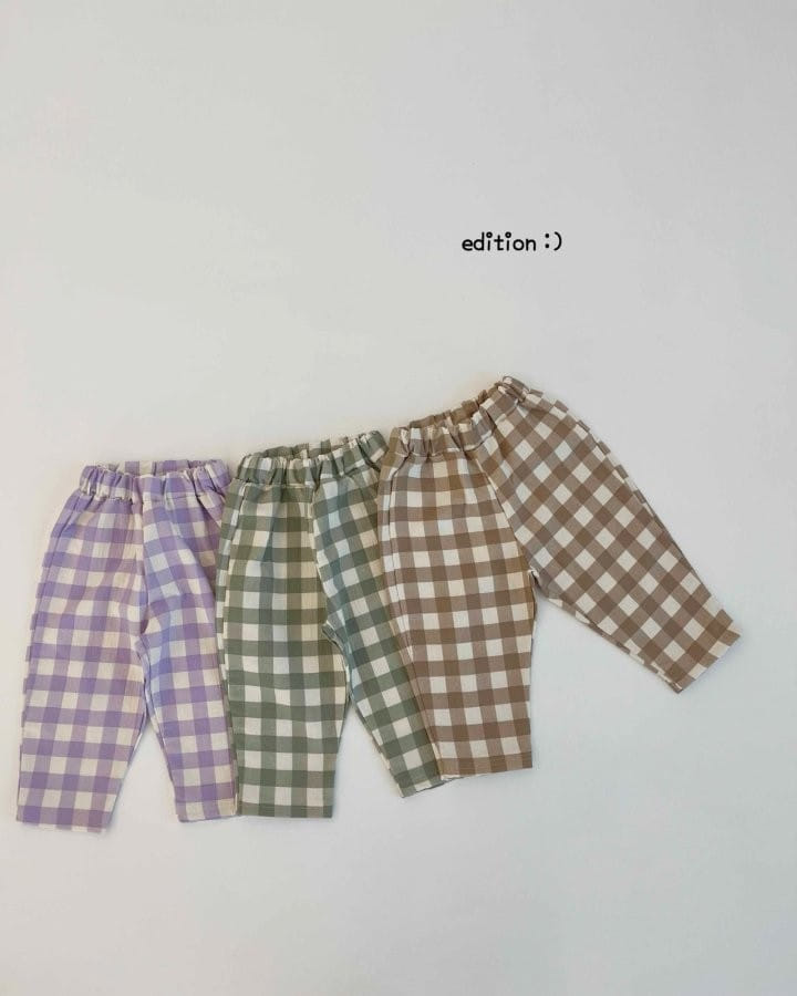 Edition - Korean Children Fashion - #fashionkids - Dancer Check Pants Top Bottom Set - 3