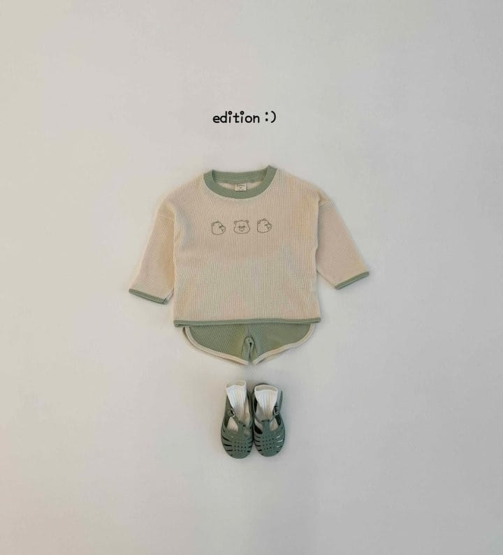 Edition - Korean Children Fashion - #kidsstore - Baby Bear Waffle Top Bottom Set - 6