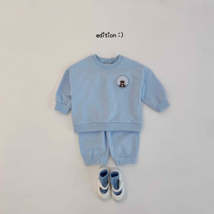 Edition - Korean Children Fashion - #kidsshorts - Dal Bear Embroidery Top Bottom Set - 4