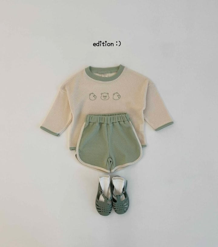 Edition - Korean Children Fashion - #kidzfashiontrend - Baby Bear Waffle Top Bottom Set - 7