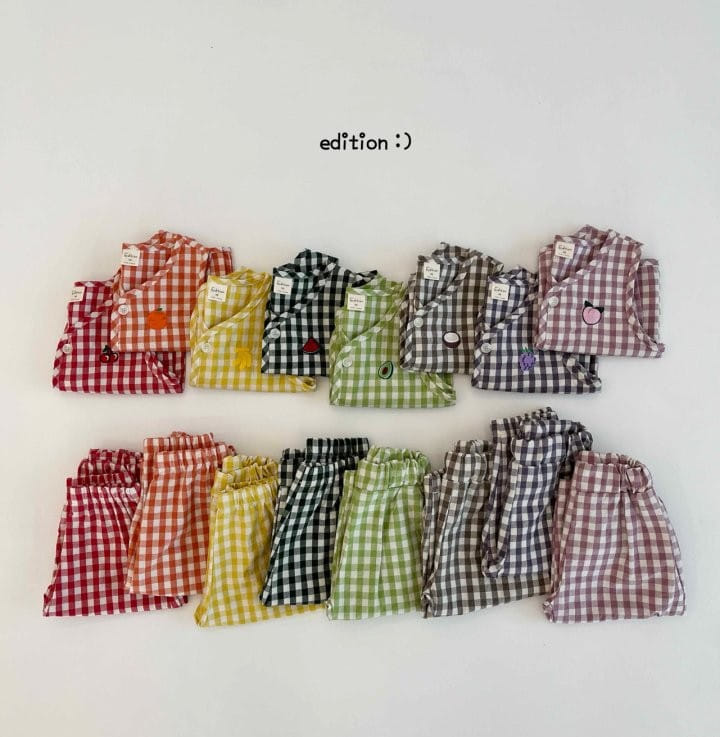 Edition - Korean Children Fashion - #littlefashionista - Fruit Check Piping Vest