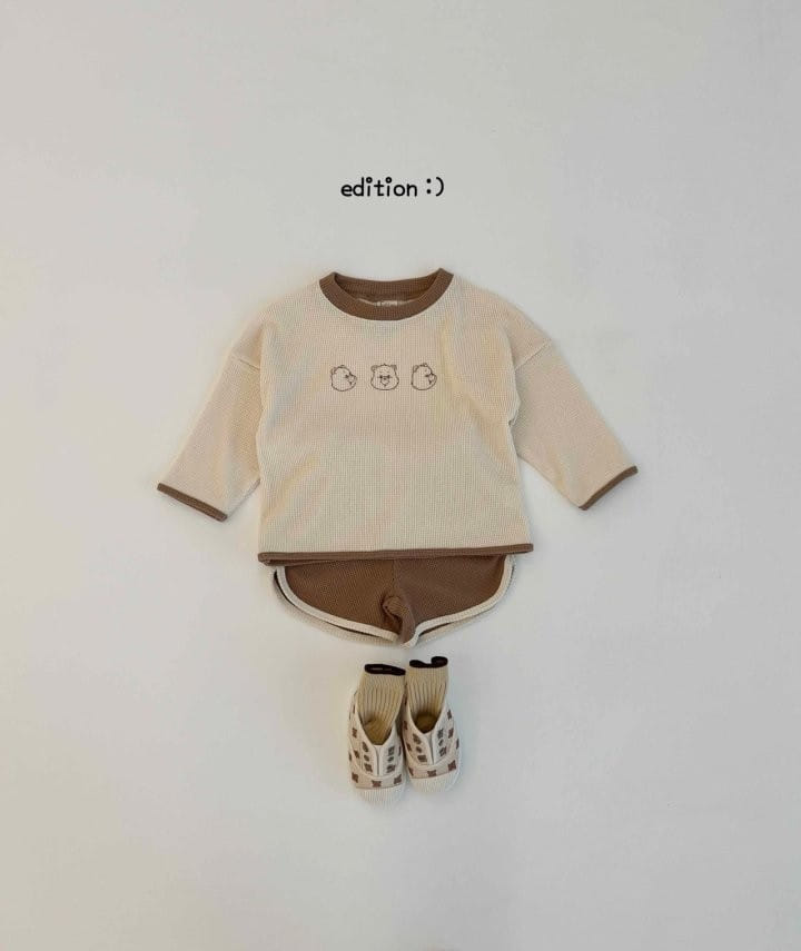 Edition - Korean Children Fashion - #littlefashionista - Baby Bear Waffle Top Bottom Set - 9