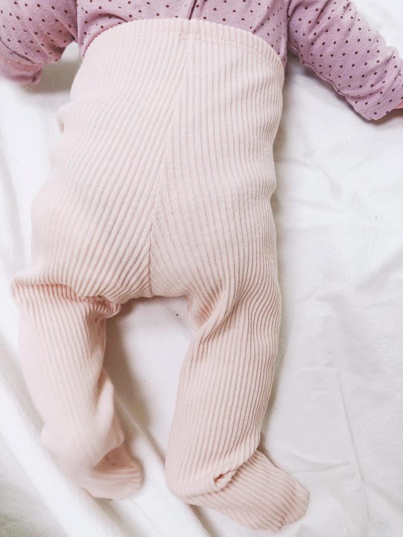 Ellykiki - Korean Baby Fashion - #onlinebabyboutique - Baby Foot Rib Leggings - 5