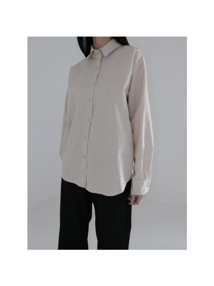 Enten - Korean Women Fashion - #momslook - Lea Checkered Shirt - 5