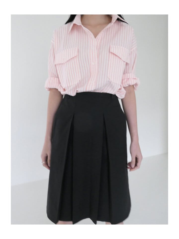 Enten - Korean Women Fashion - #momslook - Bane Stripe Shirt - 12
