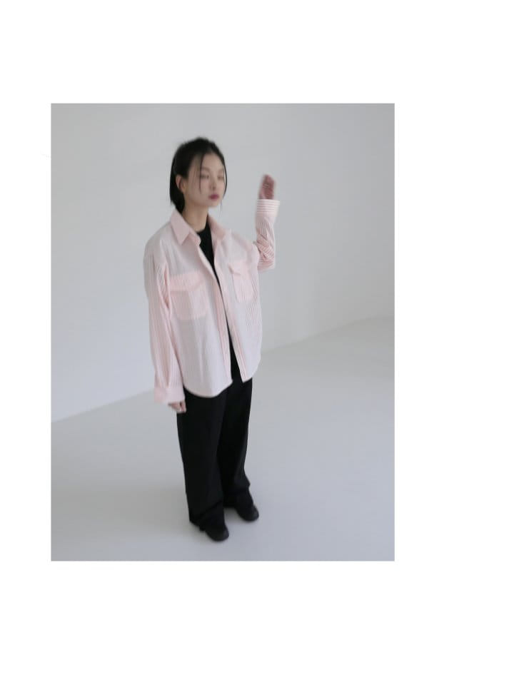 Enten - Korean Women Fashion - #momslook - Bane Stripe Shirt - 6