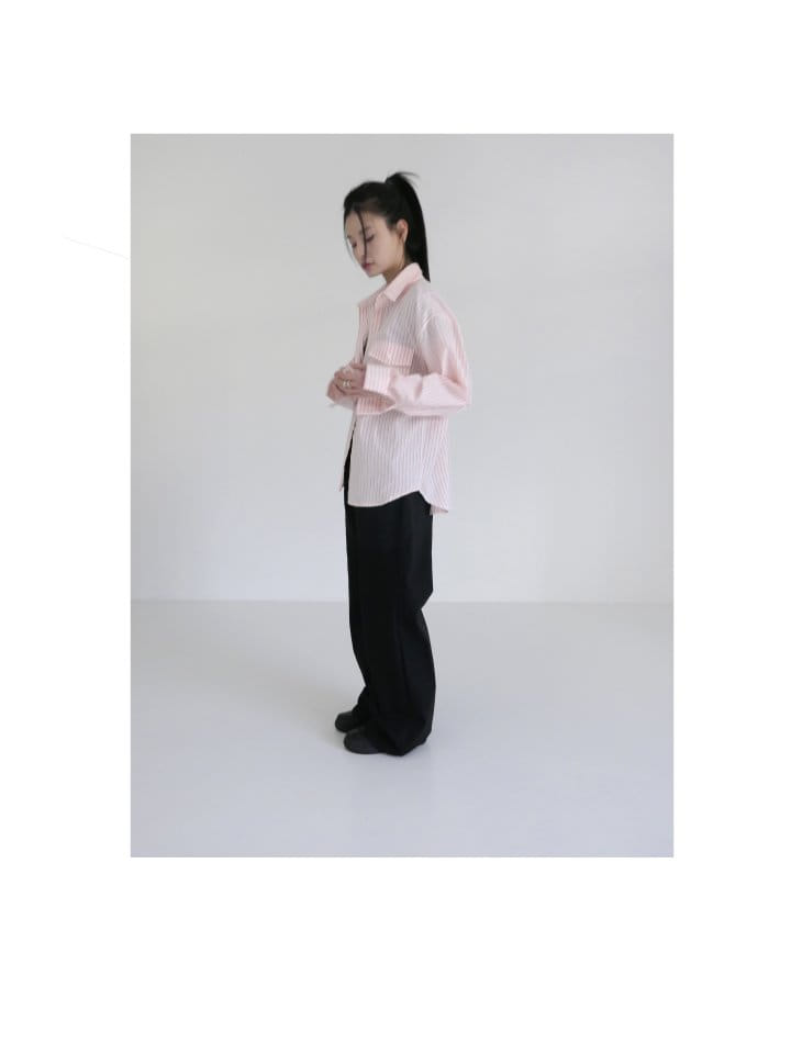 Enten - Korean Women Fashion - #womensfashion - Bane Stripe Shirt - 5