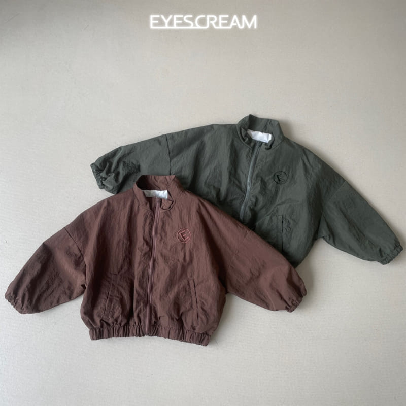 Eyescream - Korean Children Fashion - #discoveringself - E Embroidery Zip Up