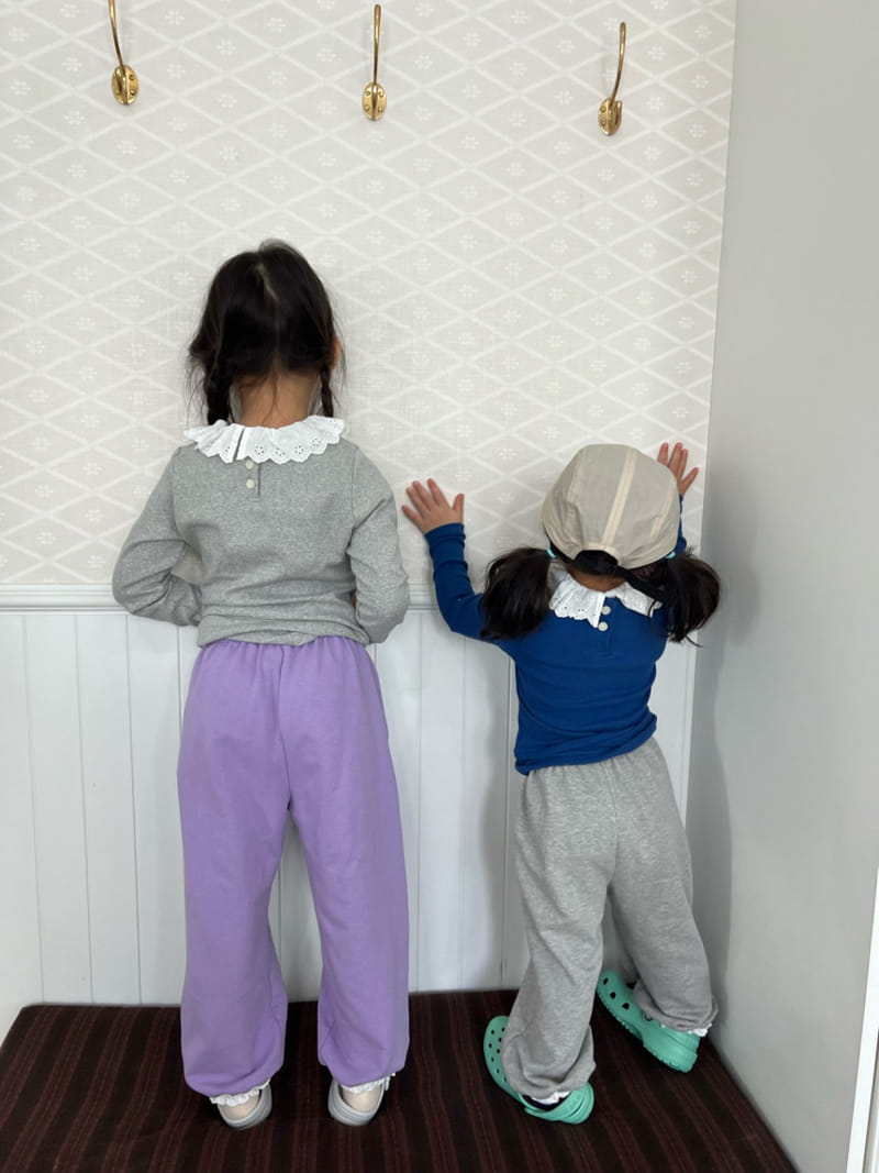 Fine-Studio - Korean Children Fashion - #designkidswear - Lace Jogger Pants - 6