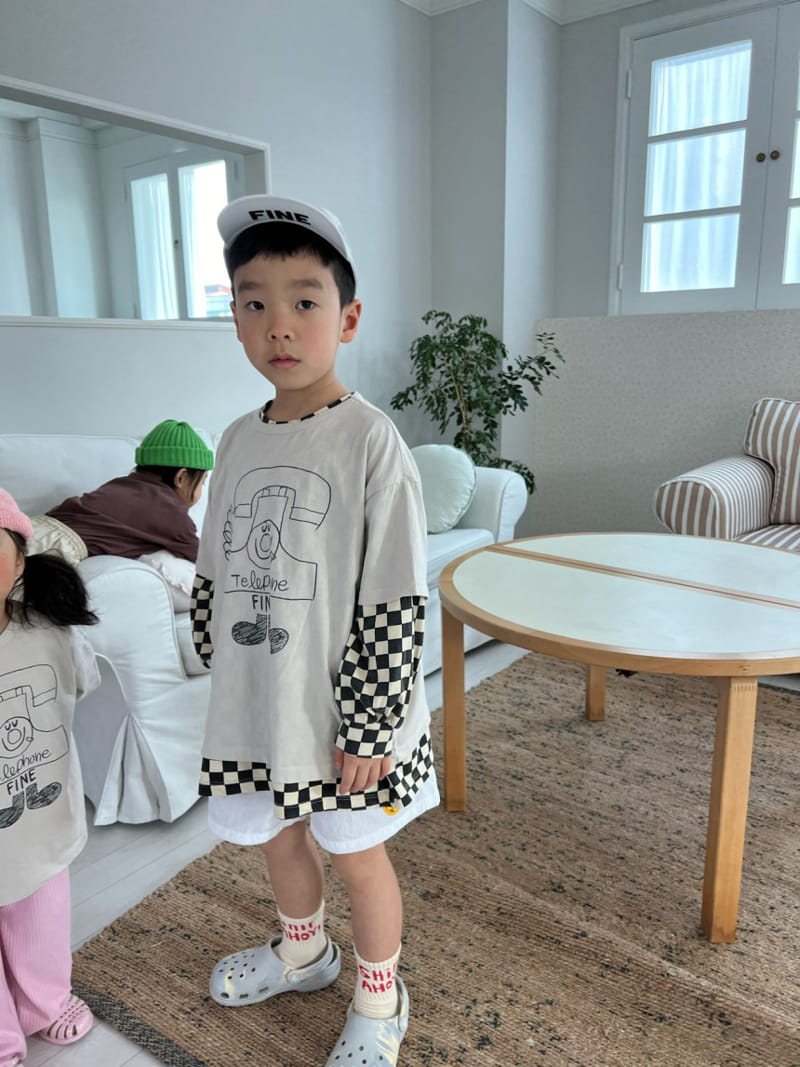 Fine-Studio - Korean Children Fashion - #discoveringself - Telephone Short Sleeve Tee - 4