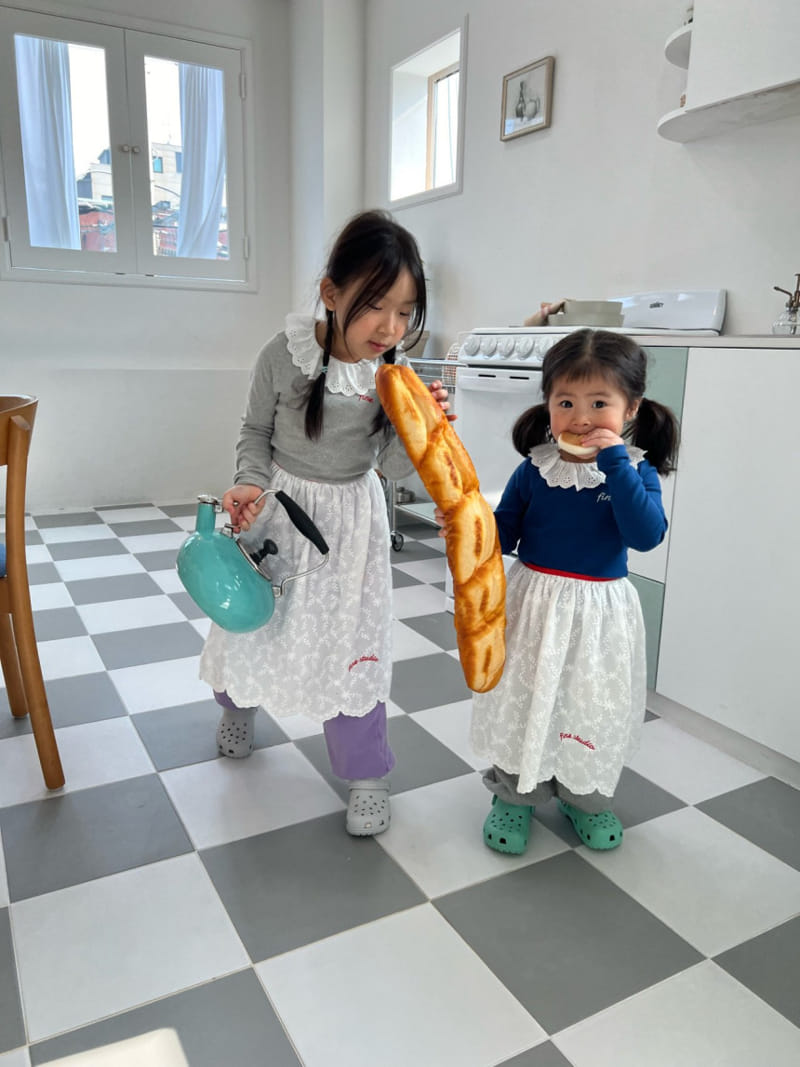 Fine-Studio - Korean Children Fashion - #kidsshorts - Lace Tee - 8