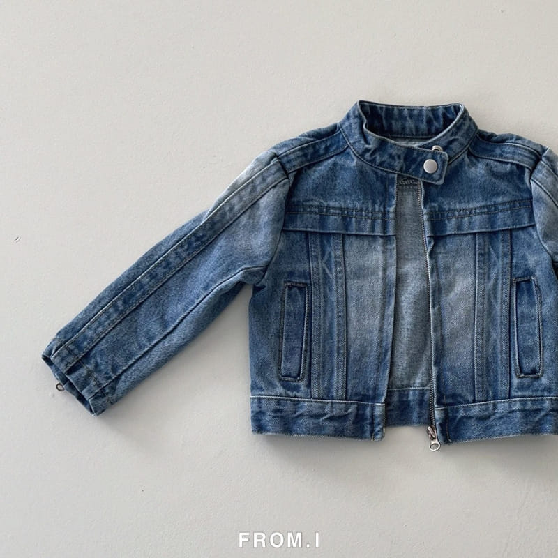 From I - Korean Children Fashion - #discoveringself - Rider Denim Jacket - 4