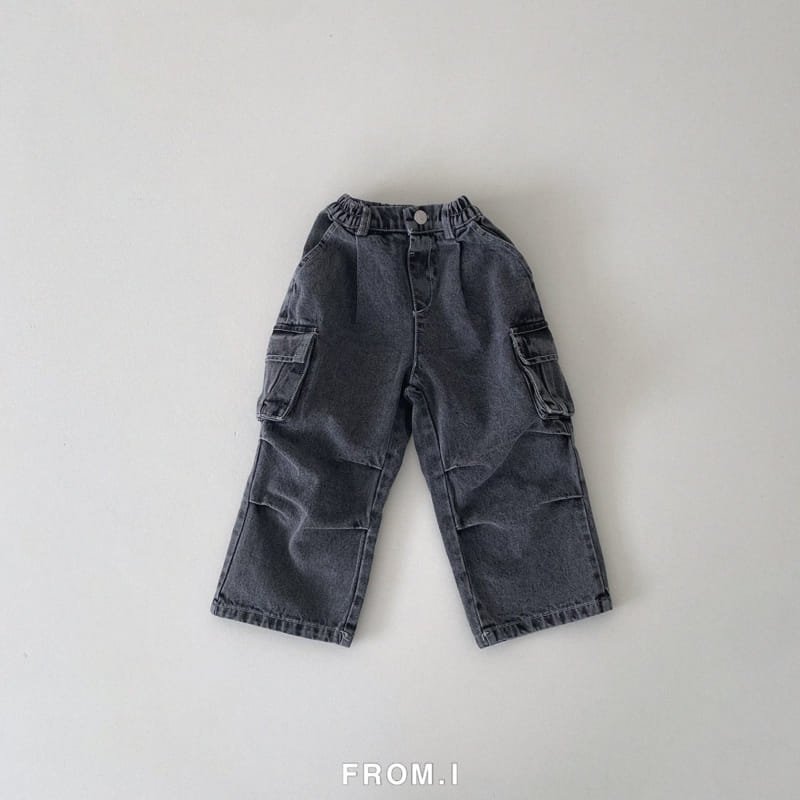 From I - Korean Children Fashion - #kidzfashiontrend - Denim Para Suit Pants - 5