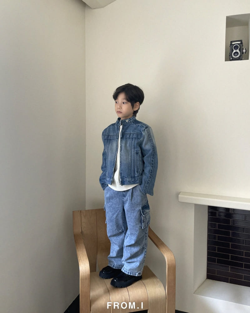 From I - Korean Children Fashion - #magicofchildhood - Rider Denim Jacket - 10