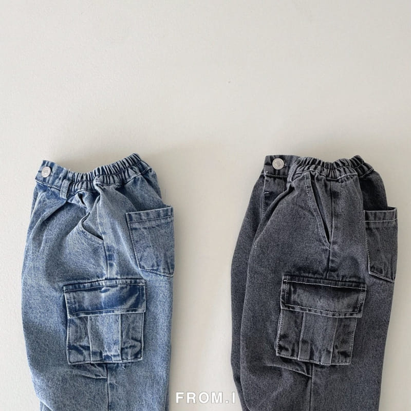 From I - Korean Children Fashion - #prettylittlegirls - Denim Para Suit Pants - 10