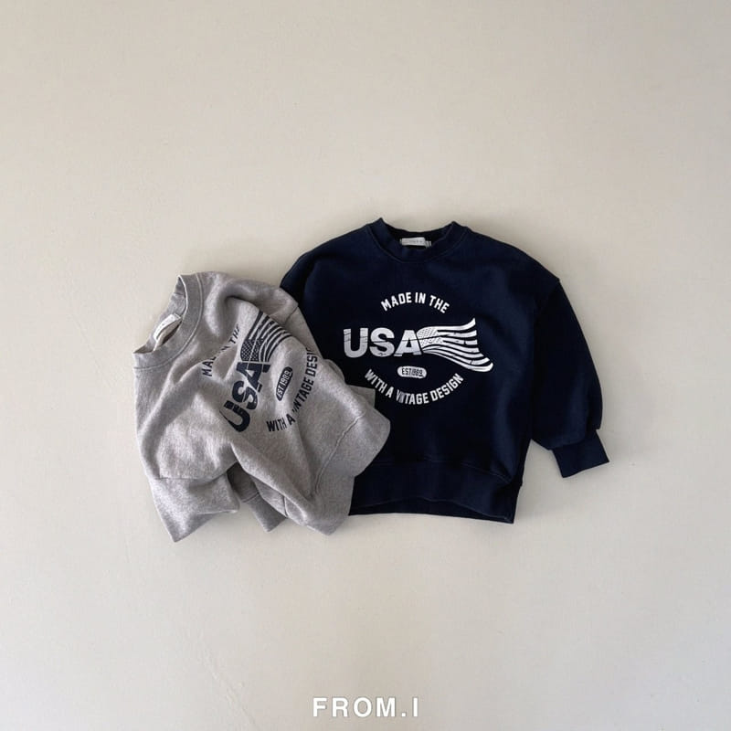 From I - Korean Children Fashion - #todddlerfashion - USA Sweatshirt - 6