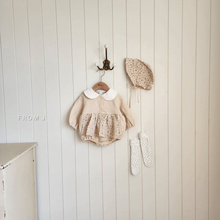 From J - Korean Baby Fashion - #babyoninstagram - Love Collar Body Suit - 2