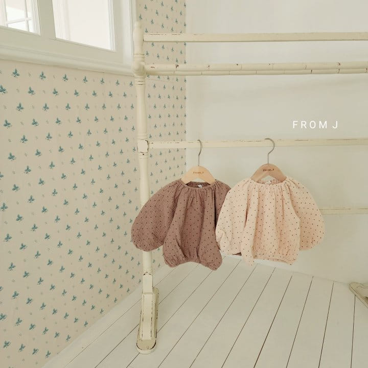 From J - Korean Baby Fashion - #babyoninstagram - Yoru Dot Top Bottom Set - 9