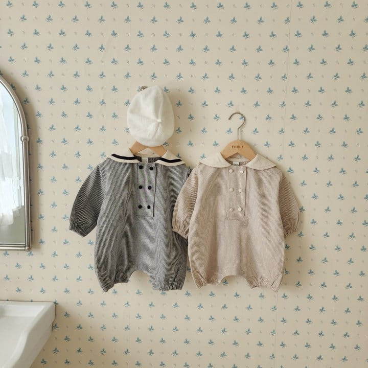 From J - Korean Baby Fashion - #babyoninstagram - Mono Sailor Body Suit - 4