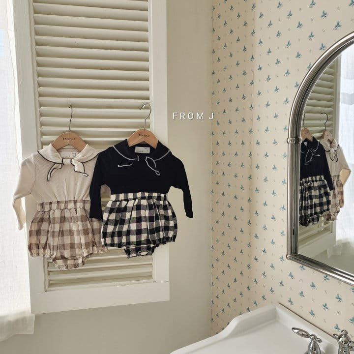 From J - Korean Baby Fashion - #babyootd - Collar Twist Body Suit