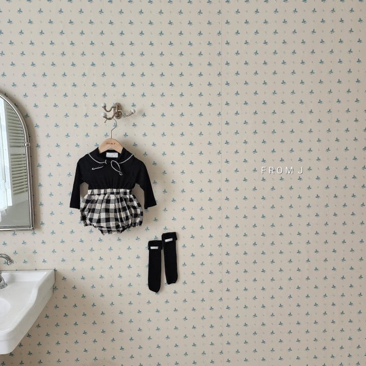 From J - Korean Baby Fashion - #babyoutfit - Collar Twist Body Suit - 2