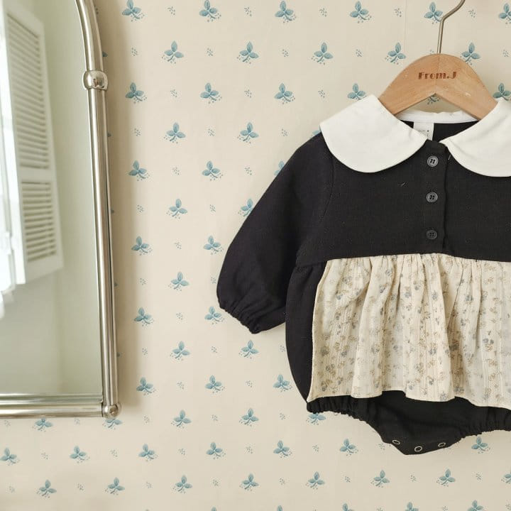 From J - Korean Baby Fashion - #onlinebabyboutique - Love Collar Body Suit - 7