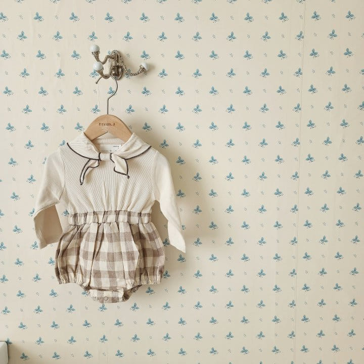 From J - Korean Baby Fashion - #onlinebabyshop - Collar Twist Body Suit - 6