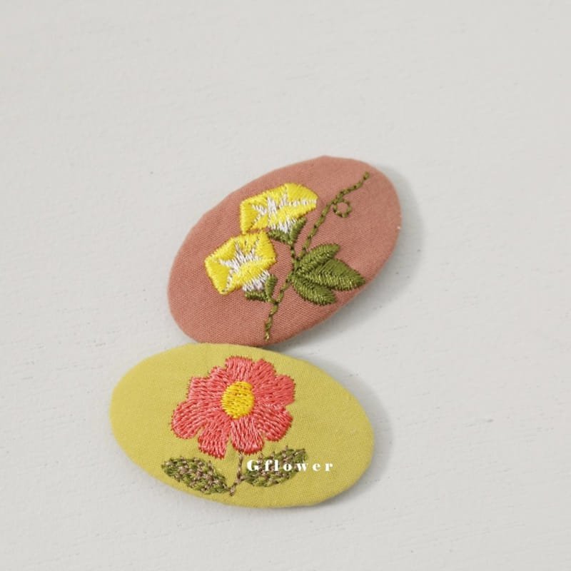 G Flower - Korean Children Fashion - #Kfashion4kids - Embroidery Ticking Pin - 10