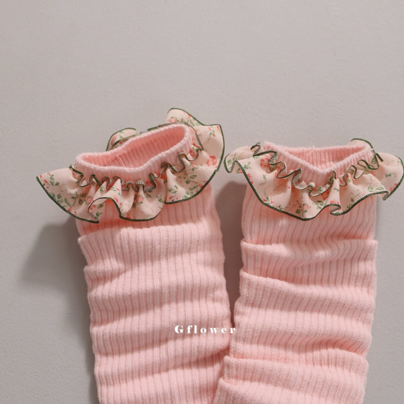 G Flower - Korean Children Fashion - #childofig - Flower Frill Knee Socks - 8