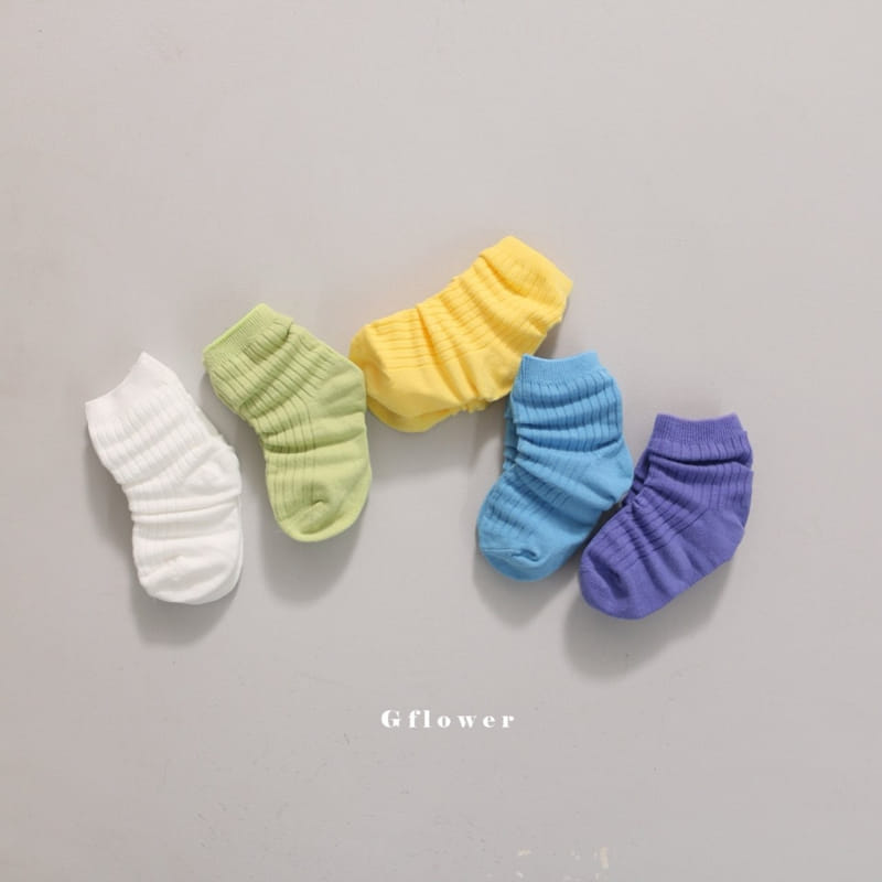 G Flower - Korean Children Fashion - #designkidswear - Boy Rib Socks Set