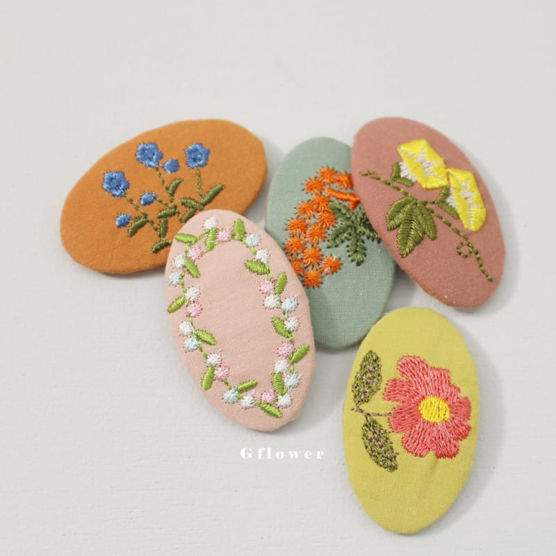 G Flower - Korean Children Fashion - #fashionkids - Embroidery Ticking Pin - 6