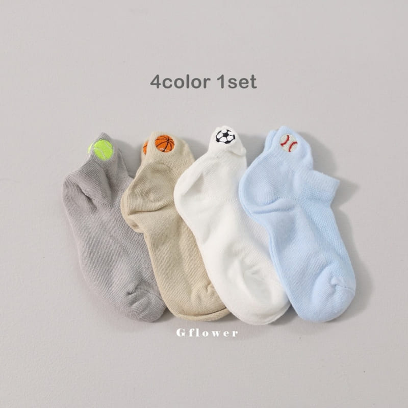 G Flower - Korean Children Fashion - #fashionkids - Ball Embroidery Socks Set - 3