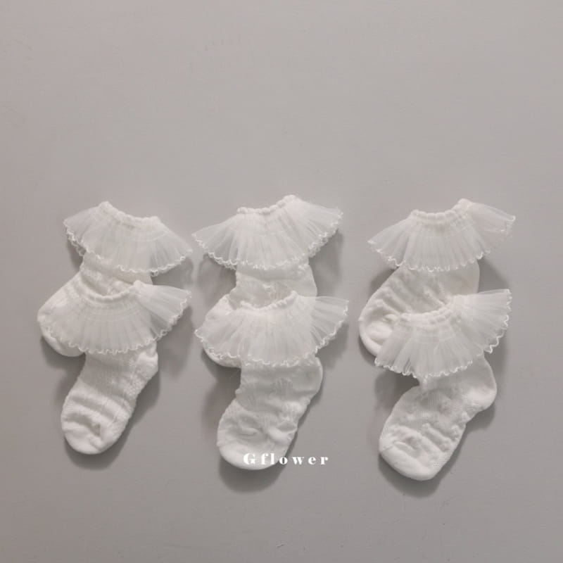 G Flower - Korean Children Fashion - #fashionkids - Sha Lace Socks Set - 2