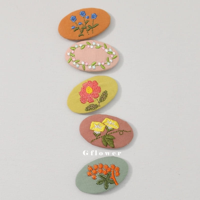 G Flower - Korean Children Fashion - #kidsshorts - Embroidery Ticking Pin - 7