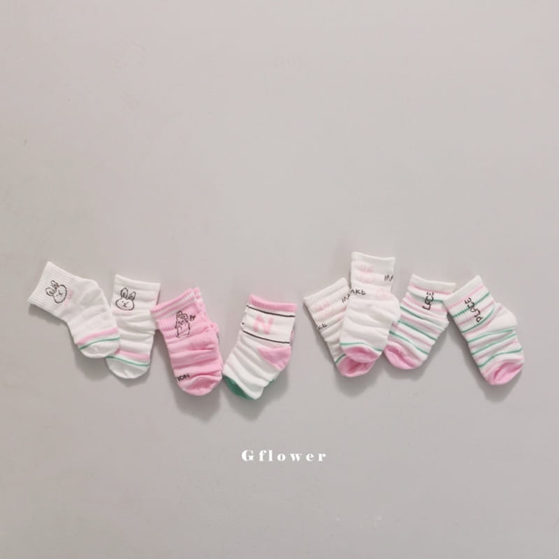 G Flower - Korean Children Fashion - #kidsshorts - Spring Rabbit Socks Set