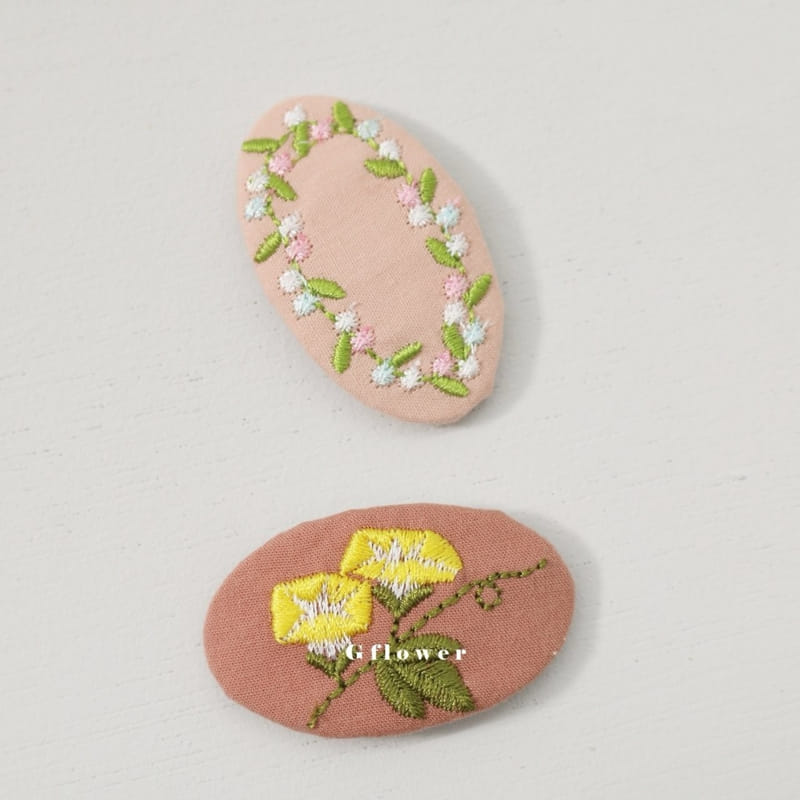 G Flower - Korean Children Fashion - #kidsstore - Embroidery Ticking Pin - 8