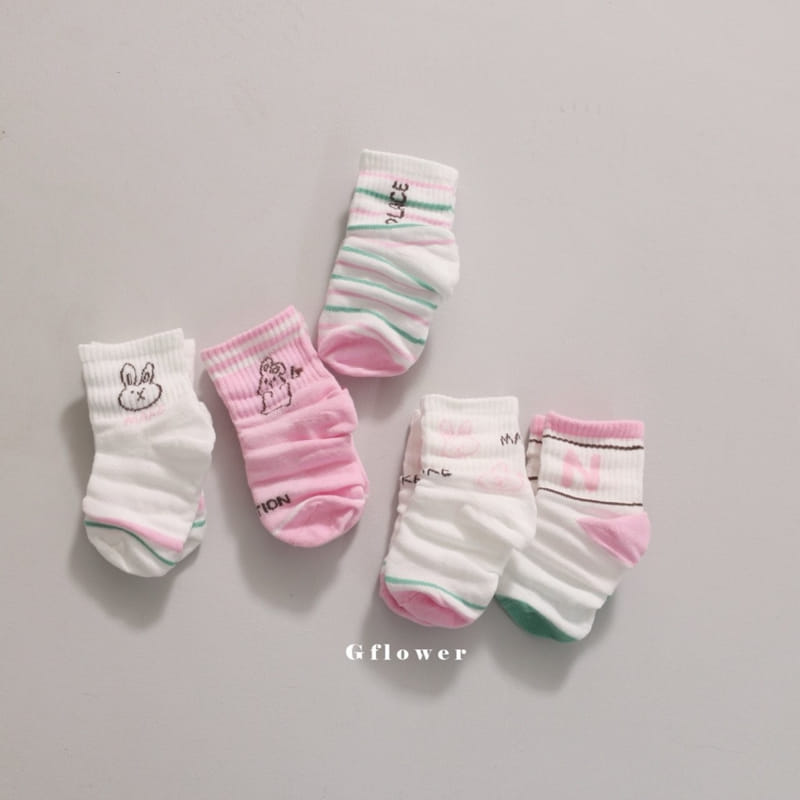 G Flower - Korean Children Fashion - #kidsstore - Spring Rabbit Socks Set - 2