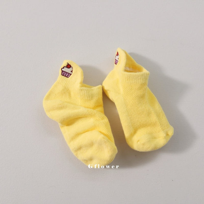 G Flower - Korean Children Fashion - #kidzfashiontrend - Ice Cream Embroidery Socks Set - 7