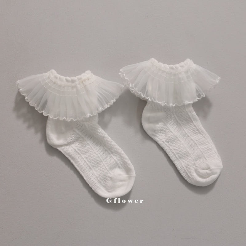 G Flower - Korean Children Fashion - #kidzfashiontrend - Sha Lace Socks Set - 5