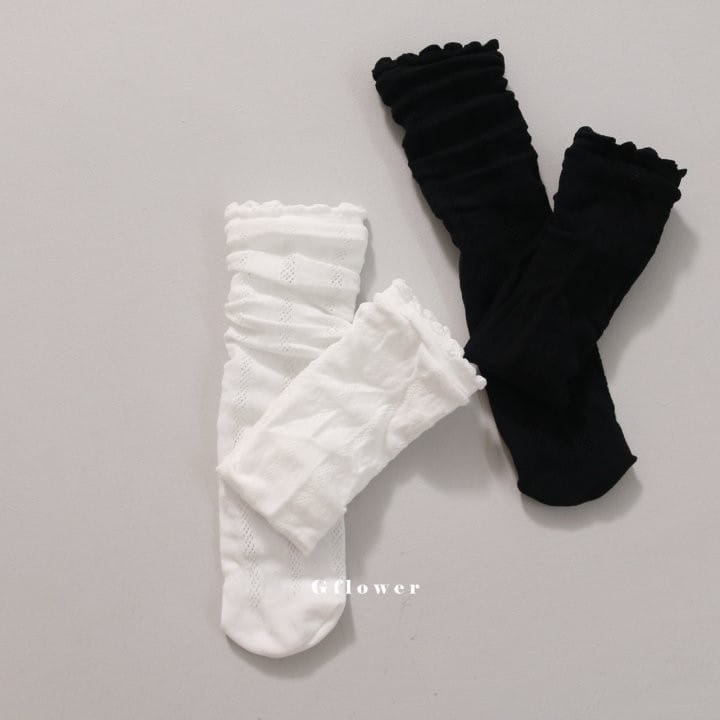 G Flower - Korean Children Fashion - #littlefashionista - Black White Knee Socks